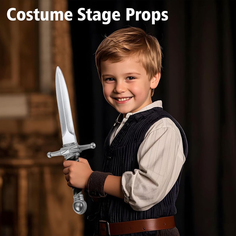 Hapdream 15" Fake Foam Swords Martial Arts Weapons, Realistic Dagger Knife Toy, Foam Short Sword Prop for Play Fighting and Assassins Costume Accessory - Image 4
